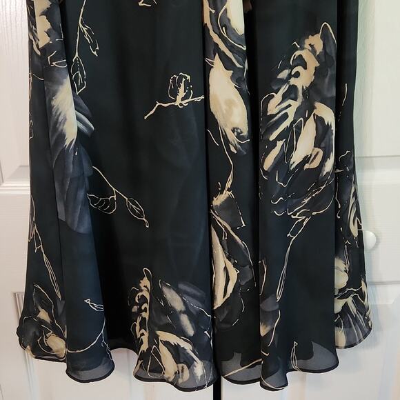 Studio By Liz Claiborne Black Florl Maxi Skirt Size 10 Whimsigoth Fairy Academia - Picture 5 of 11